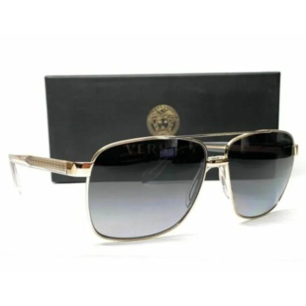 Versace Men's Gold and Grey Gradient Sunglasses!